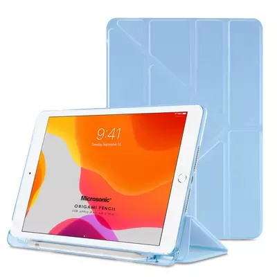 Microsonic Apple iPad Air 3 10.5'' 2019 Kılıf (A2152-A2123-A2153-A2154) Origami Pencil Mavi