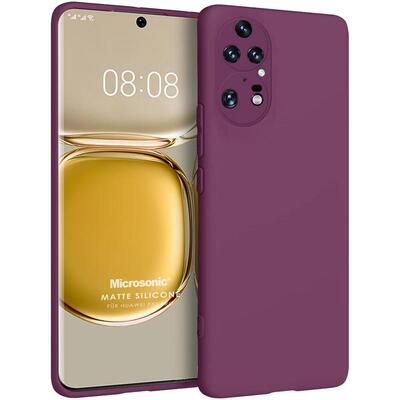 Microsonic Huawei P50 Pro Kılıf Matte Silicone Mor