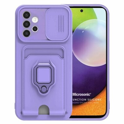 Microsonic Samsung Galaxy A52 Kılıf Multifunction Silicone Lila