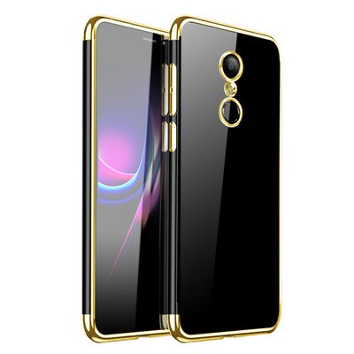 Microsonic Xiaomi Redmi 5 Plus Kılıf Skyfall Transparent Clear Gold