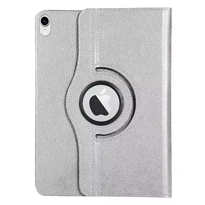 Microsonic Apple iPad Mini 7 Kılıf (A2993-A2995) 360 Rotating Stand Deri Gümüş