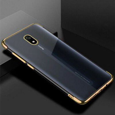 Microsonic Xiaomi Redmi 8A Kılıf Skyfall Transparent Clear Gold