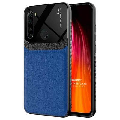 Microsonic Xiaomi Redmi Note 8 Kılıf Uniq Leather Lacivert