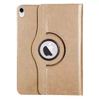 Microsonic Apple iPad Mini 7 Kılıf (A2993-A2995) 360 Rotating Stand Deri Gold