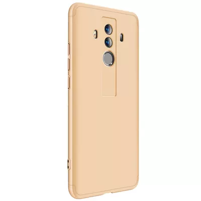 Microsonic Huawei Mate 10 Pro Kılıf Double Dip 360 Protective Gold