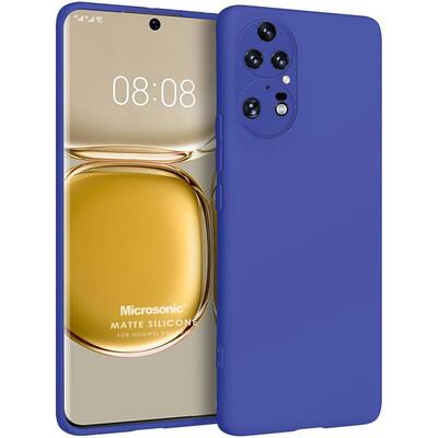 Microsonic Huawei P50 Pro Kılıf Matte Silicone Lacivert