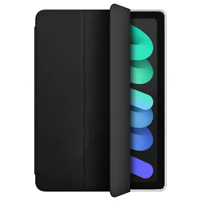 Microsonic Apple iPad Mini 7 Kılıf (A2993-A2995) Slim Translucent Back Smart Cover Siyah
