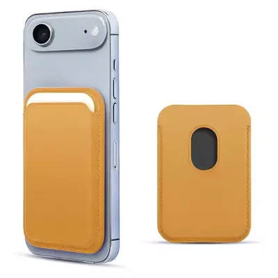 Microsonic Apple iPhone 17 Air Leather Wallet MagSafe Sarı