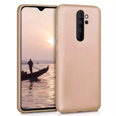 Microsonic Matte Silicone Xiaomi Redmi Note 8 Pro Kılıf Gold