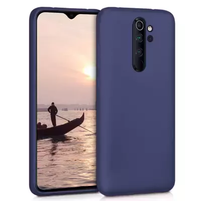 Microsonic Matte Silicone Xiaomi Redmi Note 8 Pro Kılıf Lacivert