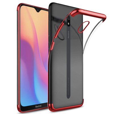 Microsonic Xiaomi Redmi 8A Kılıf Skyfall Transparent Clear Kırmızı