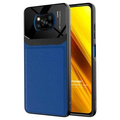 Microsonic Xiaomi Poco X3 Pro Kılıf Uniq Leather Lacivert