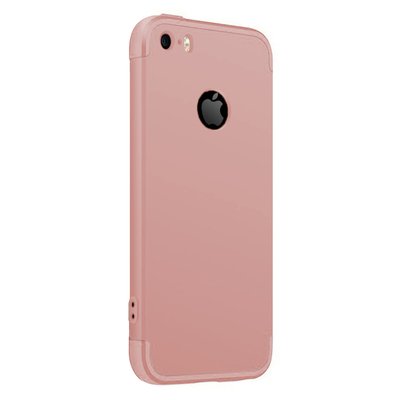 Microsonic Apple iPhone SE Kılıf Double Dip 360 Protective AYS Rose Gold