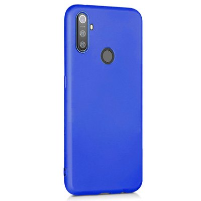 Microsonic Realme C3 Kılıf Matte Silicone Mavi