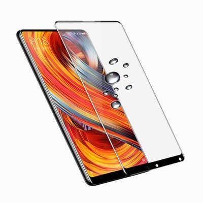 Microsonic Xiaomi Mi Mix 2S Kavisli Temperli Cam Ekran Koruyucu Film Siyah