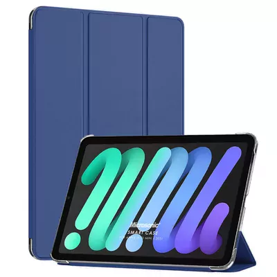 Microsonic Apple iPad Mini 7 Kılıf (A2993-A2995) Slim Translucent Back Smart Cover Lacivert