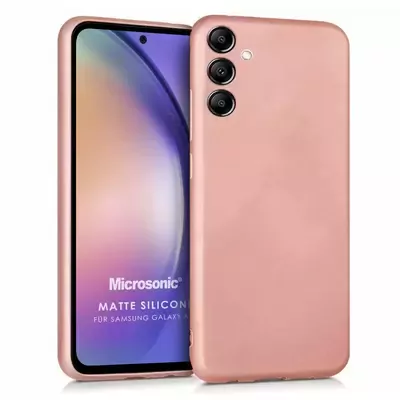 Microsonic Samsung Galaxy A54 Kılıf Matte Silicone Rose Gold