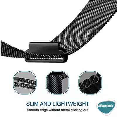 Microsonic Samsung Galaxy Watch  5 Pro 45mm Milanese Loop Kordon Siyah