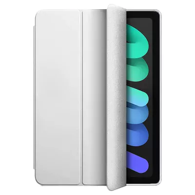 Microsonic Apple iPad Mini 7 Kılıf (A2993-A2995) Slim Translucent Back Smart Cover Gümüş