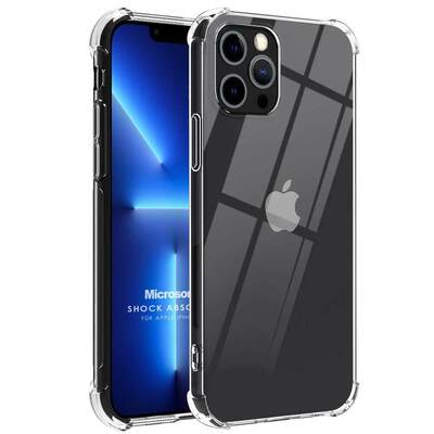 Microsonic Apple iPhone 13 Pro Kılıf Anti Shock Silikon Şeffaf