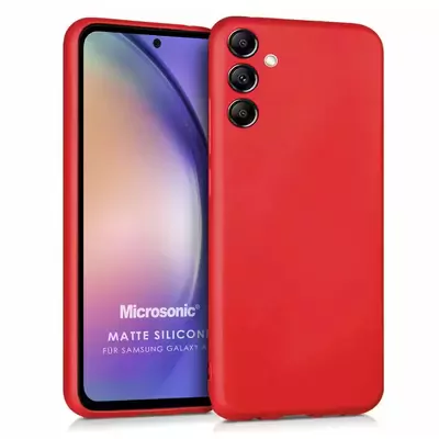 Microsonic Samsung Galaxy A54 Kılıf Matte Silicone Kırmızı