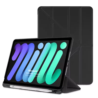 Microsonic Apple iPad Mini 7 Kılıf (A2993-A2995) Origami Pencil Siyah