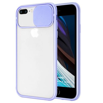 Microsonic Apple iPhone 8 Plus Kılıf Slide Camera Lens Protection Lila