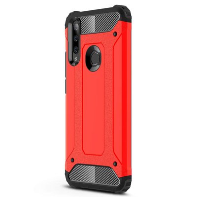 Microsonic Huawei Honor 9X Kılıf Rugged Armor Kırmızı