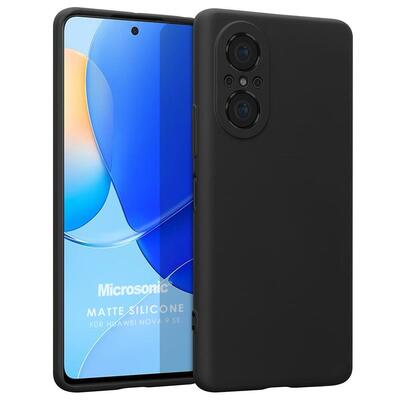 Microsonic Huawei Nova 9 SE Kılıf Matte Silicone Siyah