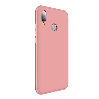 Microsonic Huawei P20 Lite Kılıf Double Dip 360 Protective Rose Gold