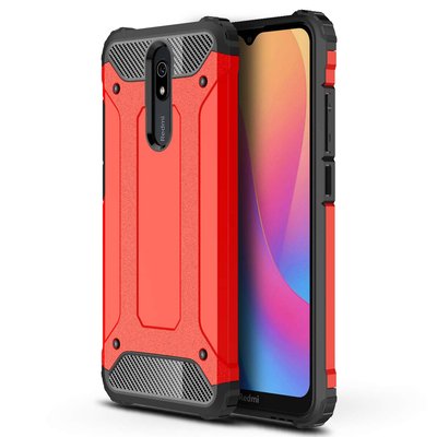 Microsonic Xiaomi Redmi 8A Kılıf Rugged Armor Kırmızı