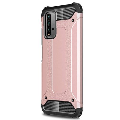 Microsonic Xiaomi Redmi 9T Kılıf Rugged Armor Rose Gold