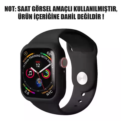 Microsonic Apple Watch SE 2022 40mm Kordon 360 Coverage Silicone Siyah