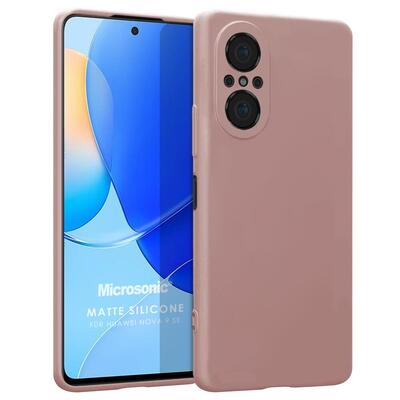 Microsonic Huawei Nova 9 SE Kılıf Matte Silicone Rose Gold