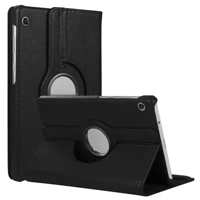 Microsonic Lenovo Tab M10 TB-X605F 10.1` Kılıf, (ZA480027TR) 360 Rotating Stand Deri Siyah