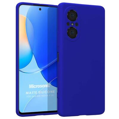 Microsonic Huawei Nova 9 SE Kılıf Matte Silicone Mavi