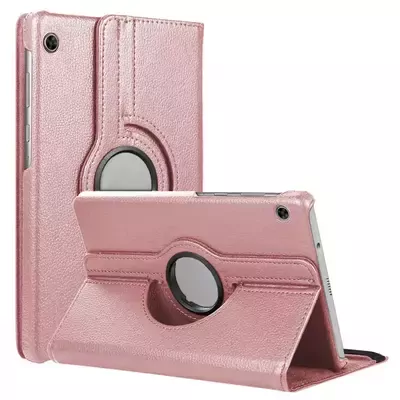 Microsonic Lenovo Tab M10 TB-X605F 10.1` Kılıf, (ZA480027TR) 360 Rotating Stand Deri Rose Gold