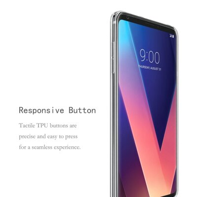 Microsonic LG V30 Kılıf Transparent Soft Beyaz