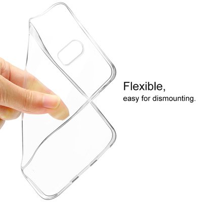 Caseup Samsung Galaxy C8 Kılıf Transparent Soft Mavi