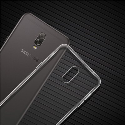 Caseup Samsung Galaxy C8 Kılıf Transparent Soft Mavi