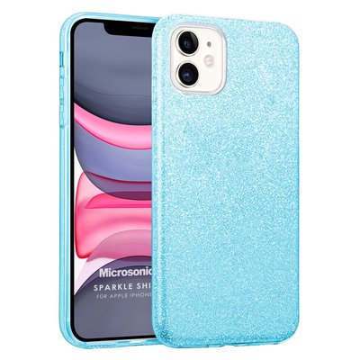 Microsonic Apple iPhone 11 Kılıf Sparkle Shiny Mavi