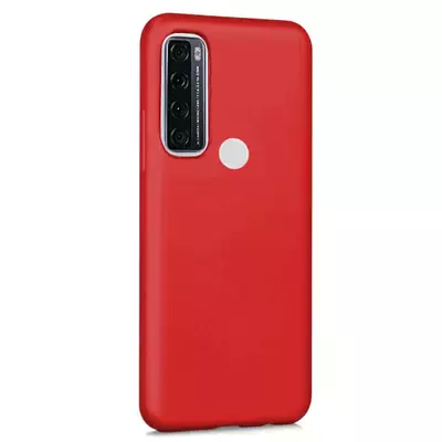 Microsonic Matte Silicone TCL 20 SE Kılıf Kırmızı