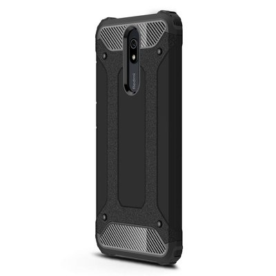 Microsonic Xiaomi Redmi 8A Kılıf Rugged Armor Siyah