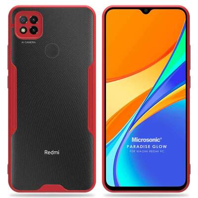 Microsonic Xiaomi Redmi 9C Kılıf Paradise Glow Kırmızı