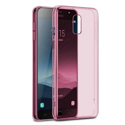 Caseup Samsung Galaxy C8 Kılıf Transparent Soft Pembe