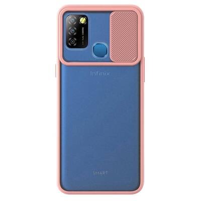 Microsonic Infinix Smart 5 Kılıf Slide Camera Lens Protection Pembe