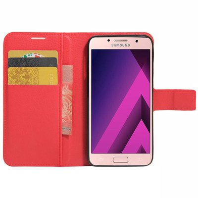 CaseUp Samsung Galaxy A5 2017 Cüzdanlı Suni Deri Kılıf Kırmızı