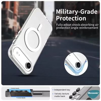 Microsonic Apple iPhone 17 Air Kılıf MagSafe Clear Soft Şeffaf