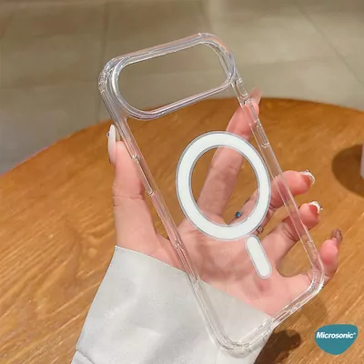 Microsonic Apple iPhone 17 Air Kılıf MagSafe Clear Soft Şeffaf