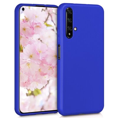 Microsonic Huawei Honor 20 Kılıf Matte Silicone Mavi